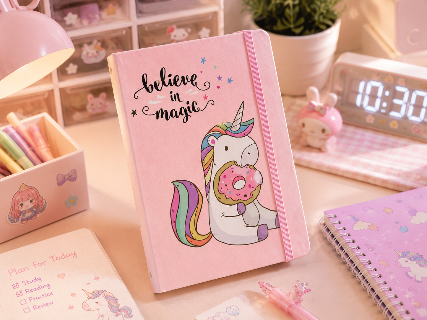 Unicorn Notebook – A5 Hardcover Journal for Notes, Study & Planning