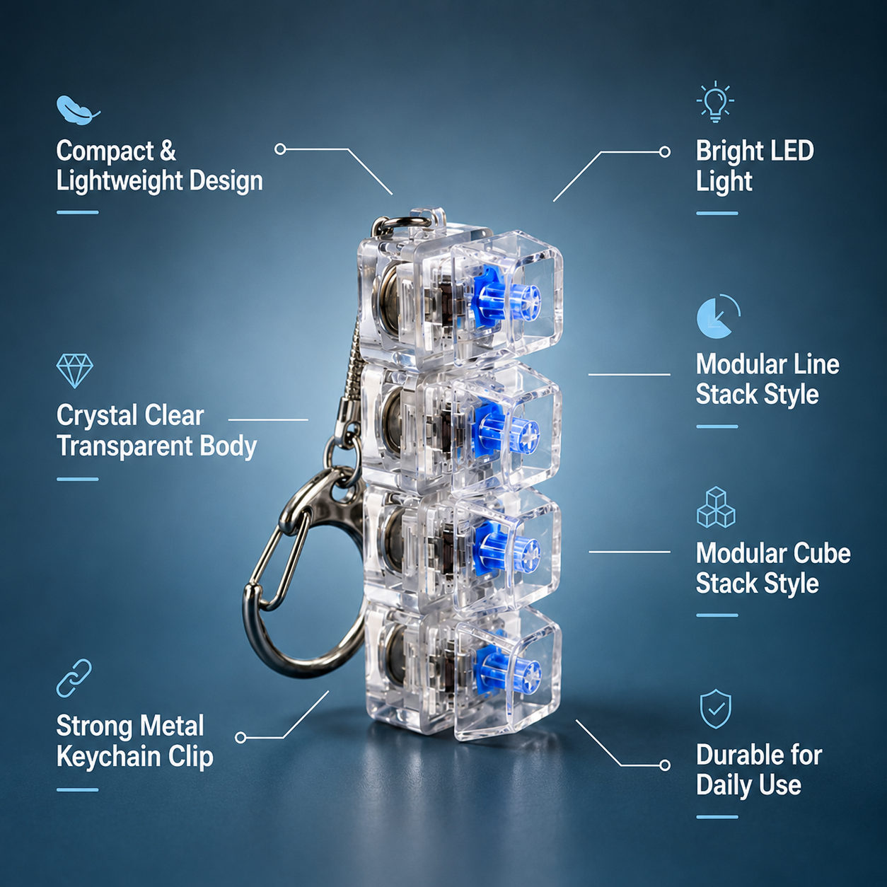 Mechanical Keyboard Switch Fidget Keychain